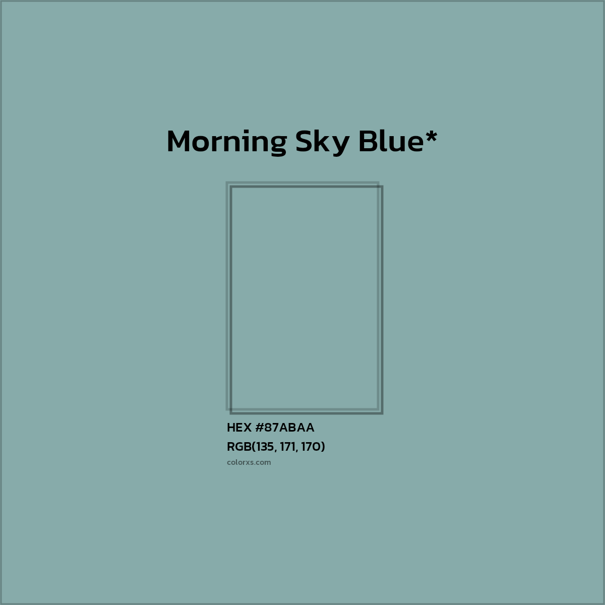 HEX #87ABAA Color Name, Color Code, Palettes, Similar Paints, Images