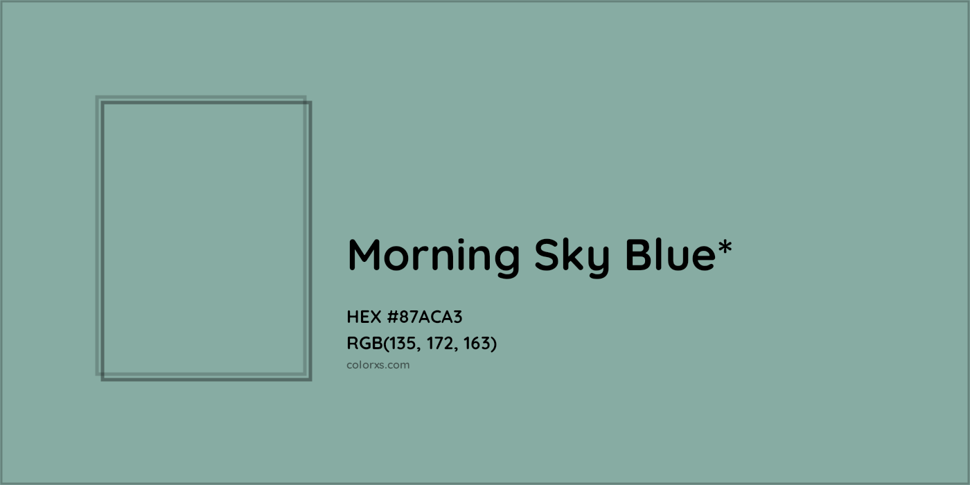 HEX #87ACA3 Color Name, Color Code, Palettes, Similar Paints, Images