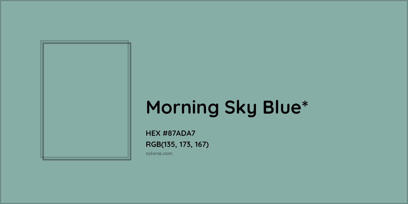 HEX #87ADA7 Color Name, Color Code, Palettes, Similar Paints, Images