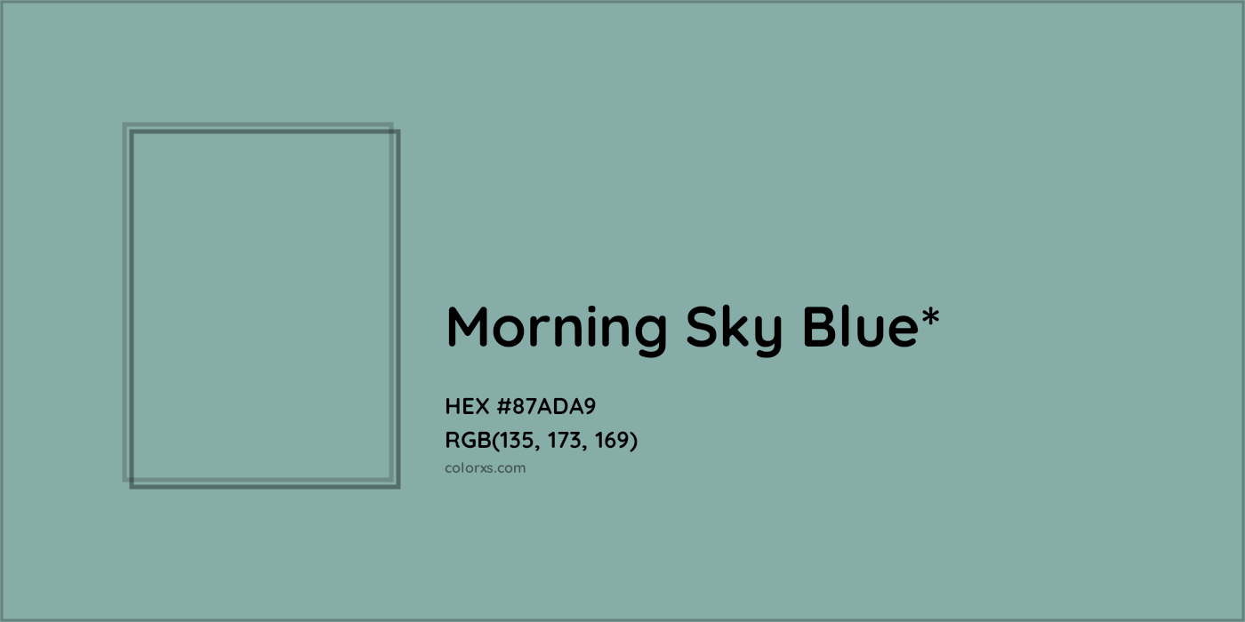 HEX #87ADA9 Color Name, Color Code, Palettes, Similar Paints, Images