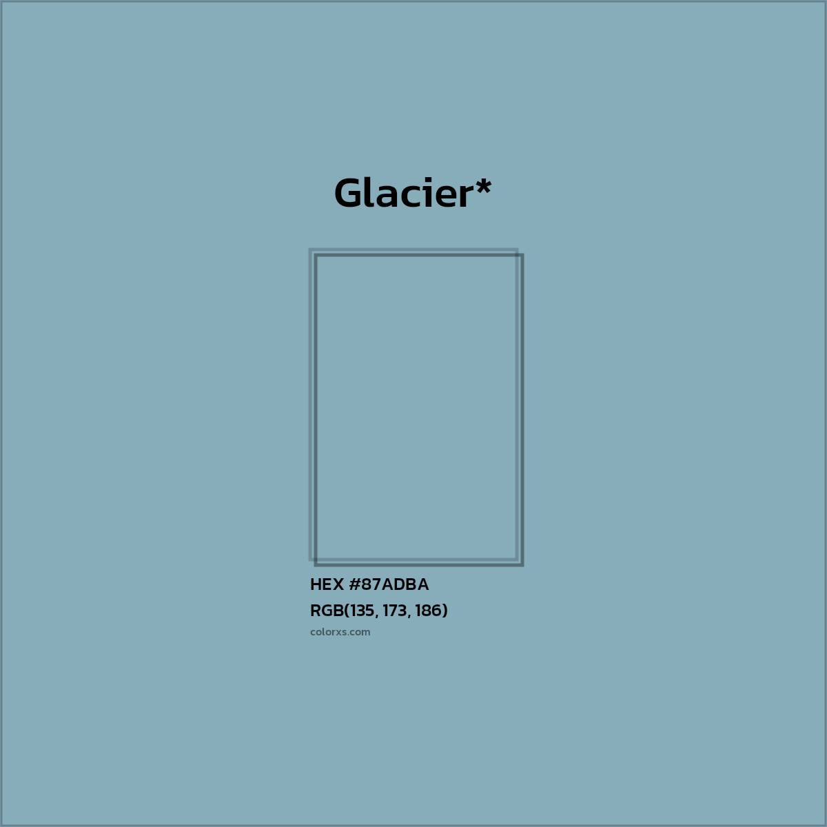 HEX #87ADBA Color Name, Color Code, Palettes, Similar Paints, Images