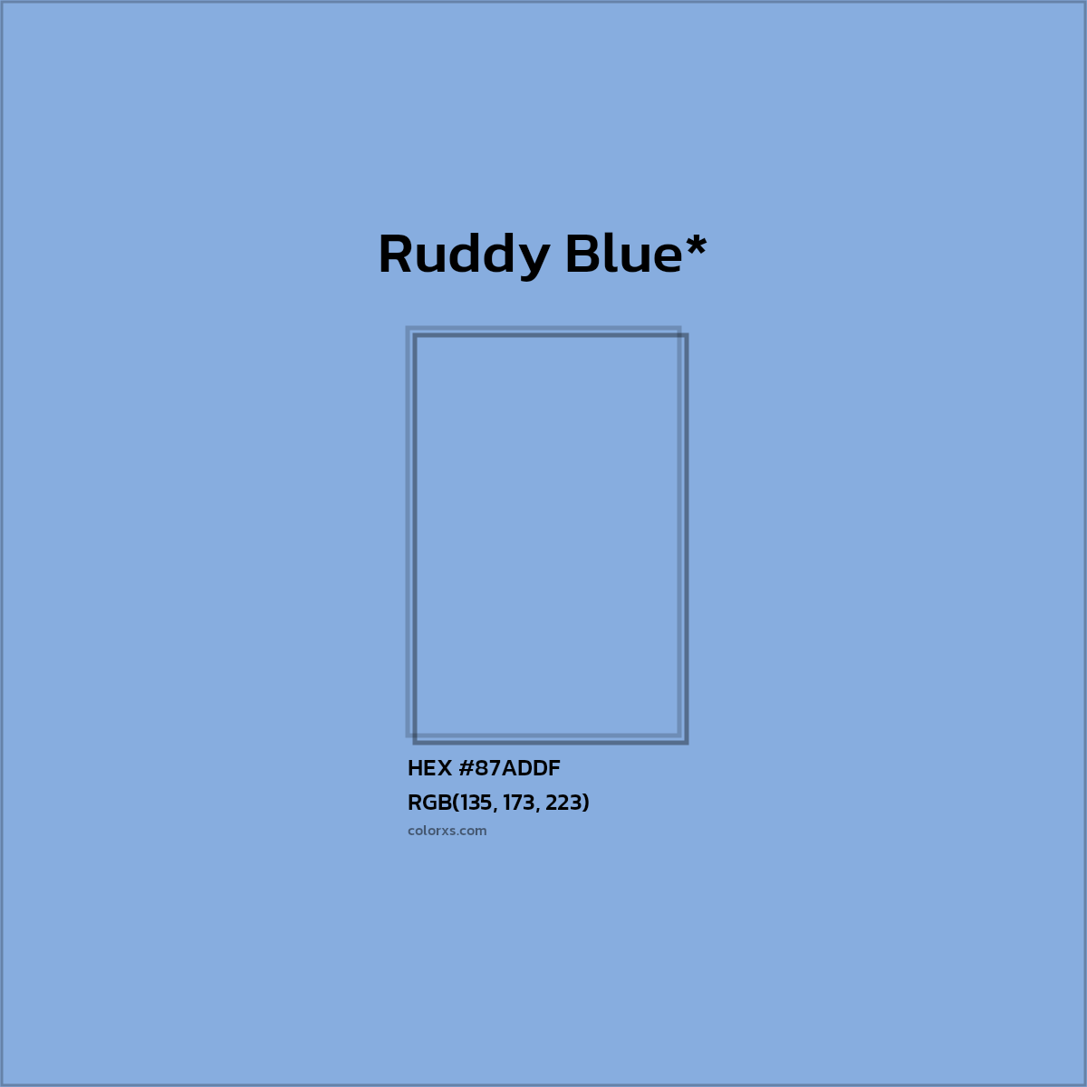 HEX #87ADDF Color Name, Color Code, Palettes, Similar Paints, Images