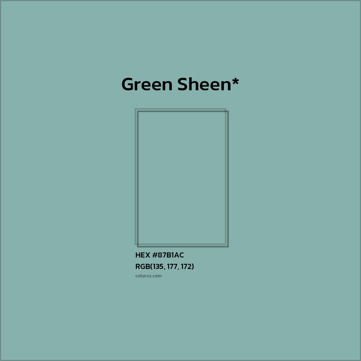 HEX #87B1AC Color Name, Color Code, Palettes, Similar Paints, Images