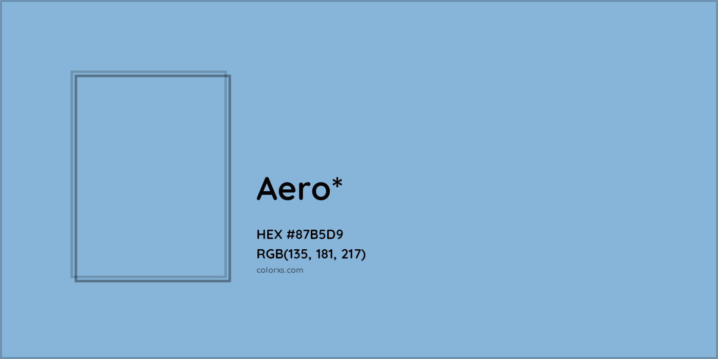 HEX #87B5D9 Color Name, Color Code, Palettes, Similar Paints, Images