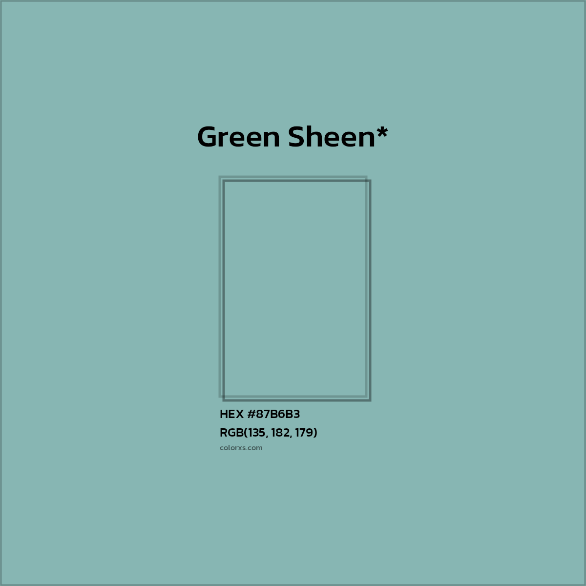 HEX #87B6B3 Color Name, Color Code, Palettes, Similar Paints, Images