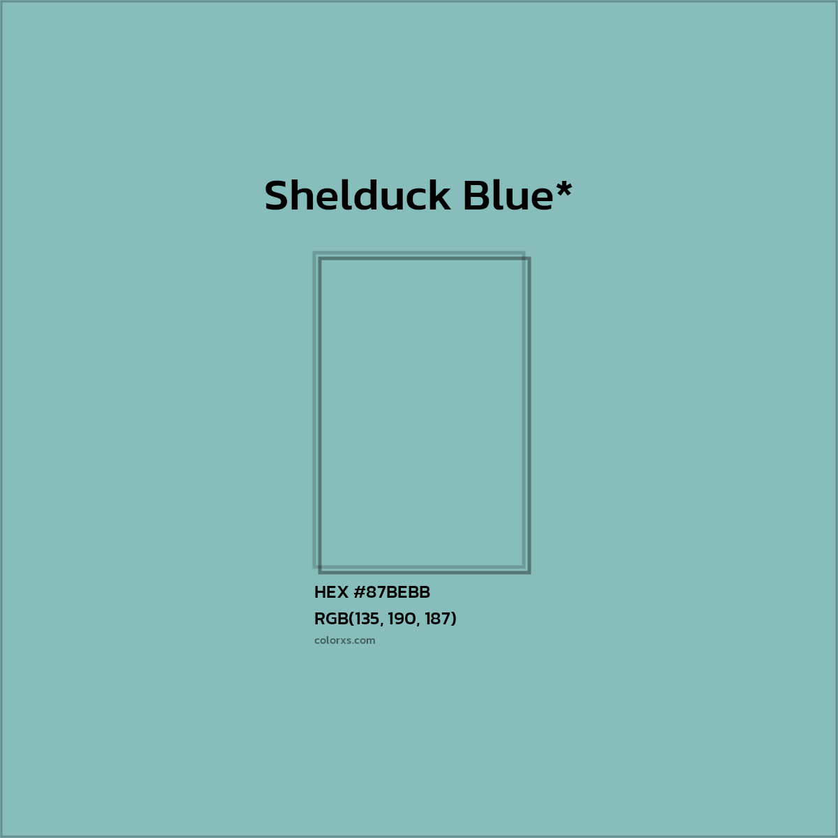 HEX #87BEBB Color Name, Color Code, Palettes, Similar Paints, Images