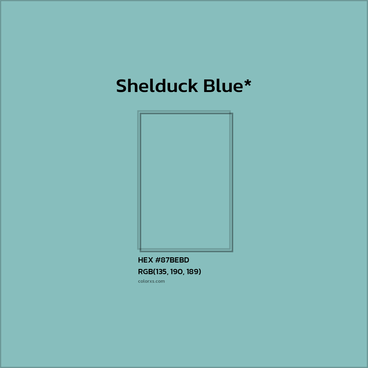 HEX #87BEBD Color Name, Color Code, Palettes, Similar Paints, Images