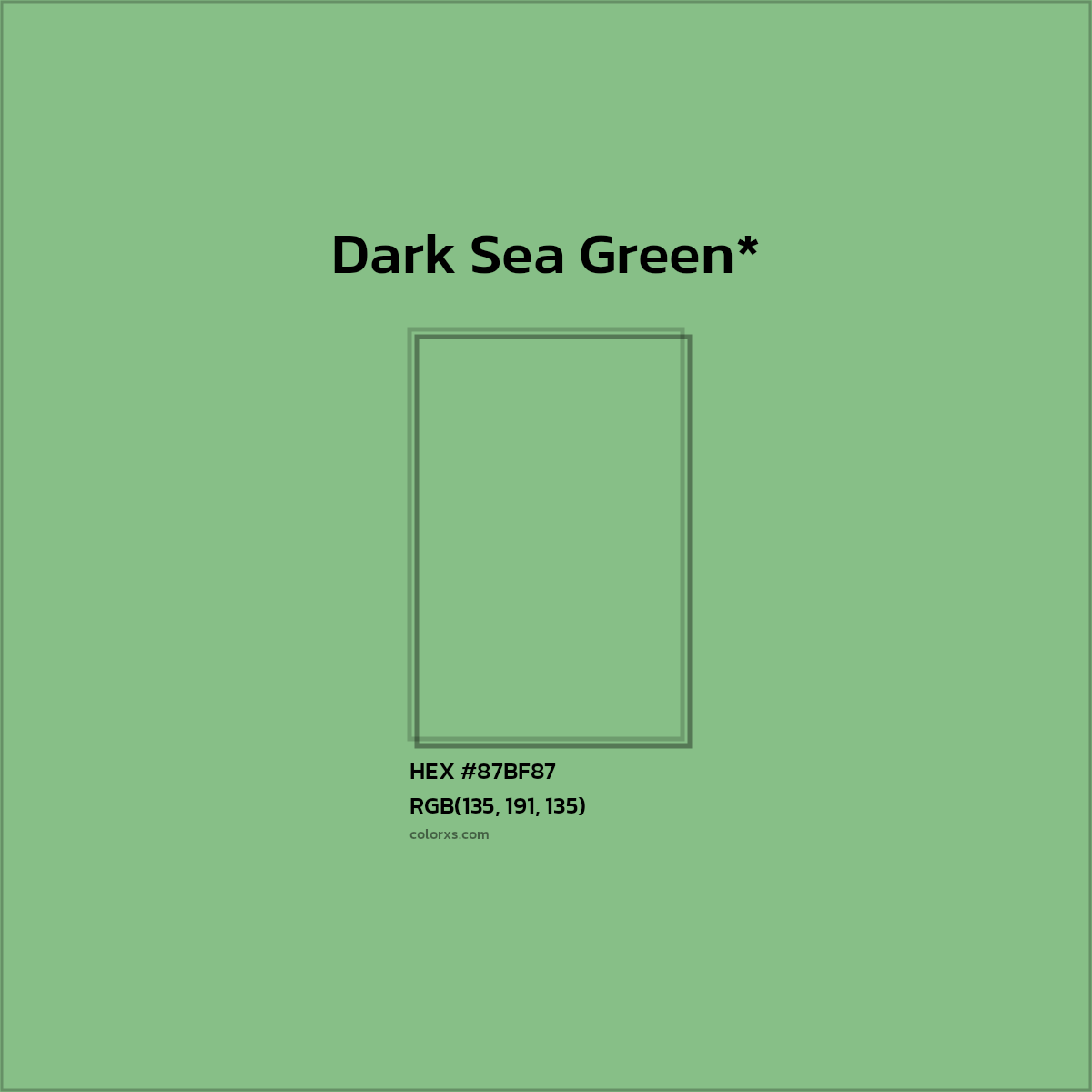 HEX #87BF87 Color Name, Color Code, Palettes, Similar Paints, Images