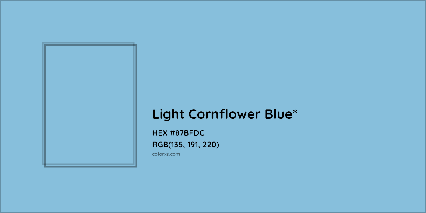 HEX #87BFDC Color Name, Color Code, Palettes, Similar Paints, Images