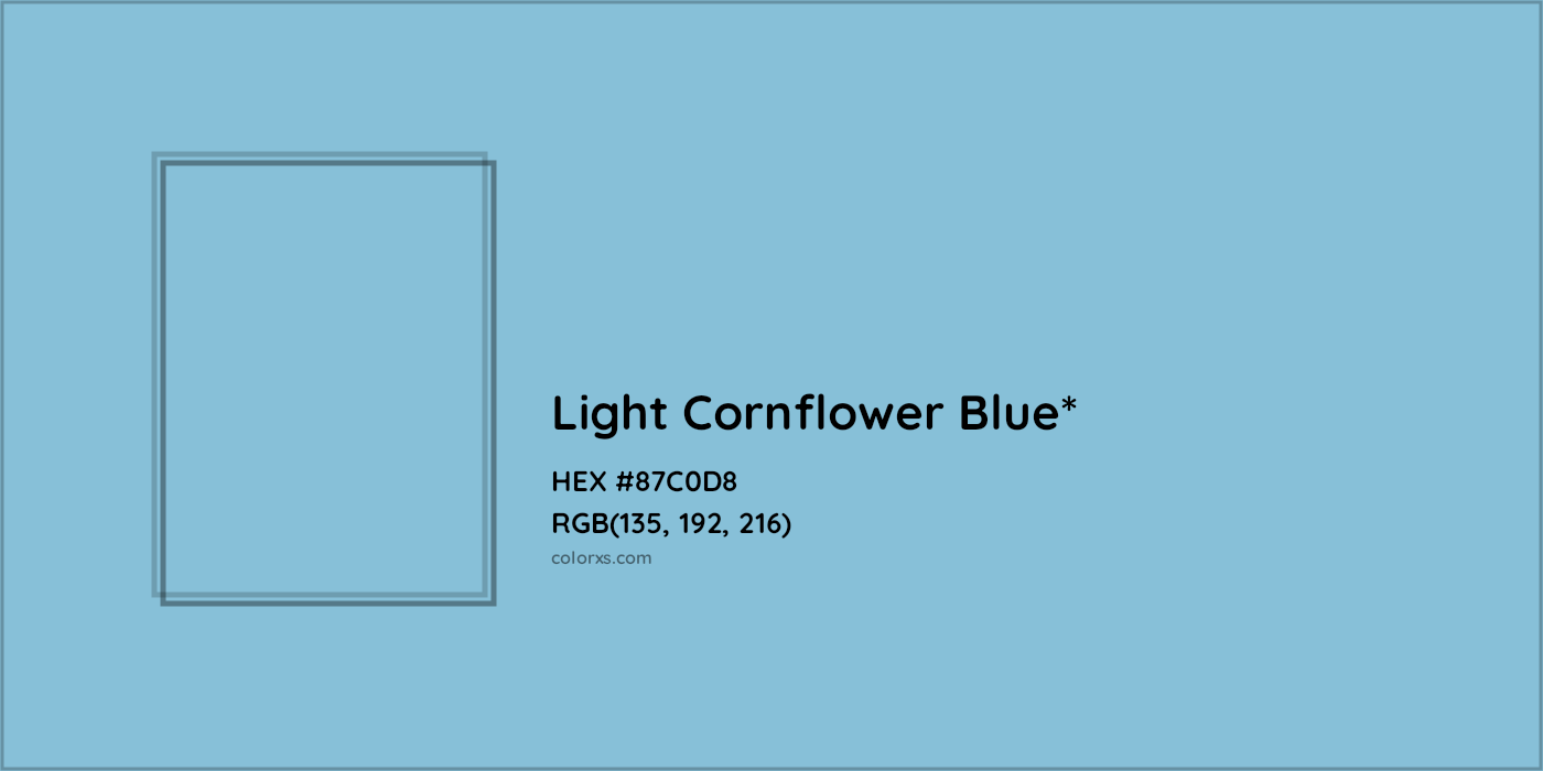 HEX #87C0D8 Color Name, Color Code, Palettes, Similar Paints, Images