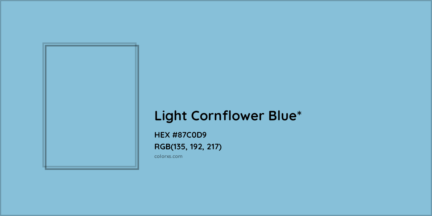 HEX #87C0D9 Color Name, Color Code, Palettes, Similar Paints, Images