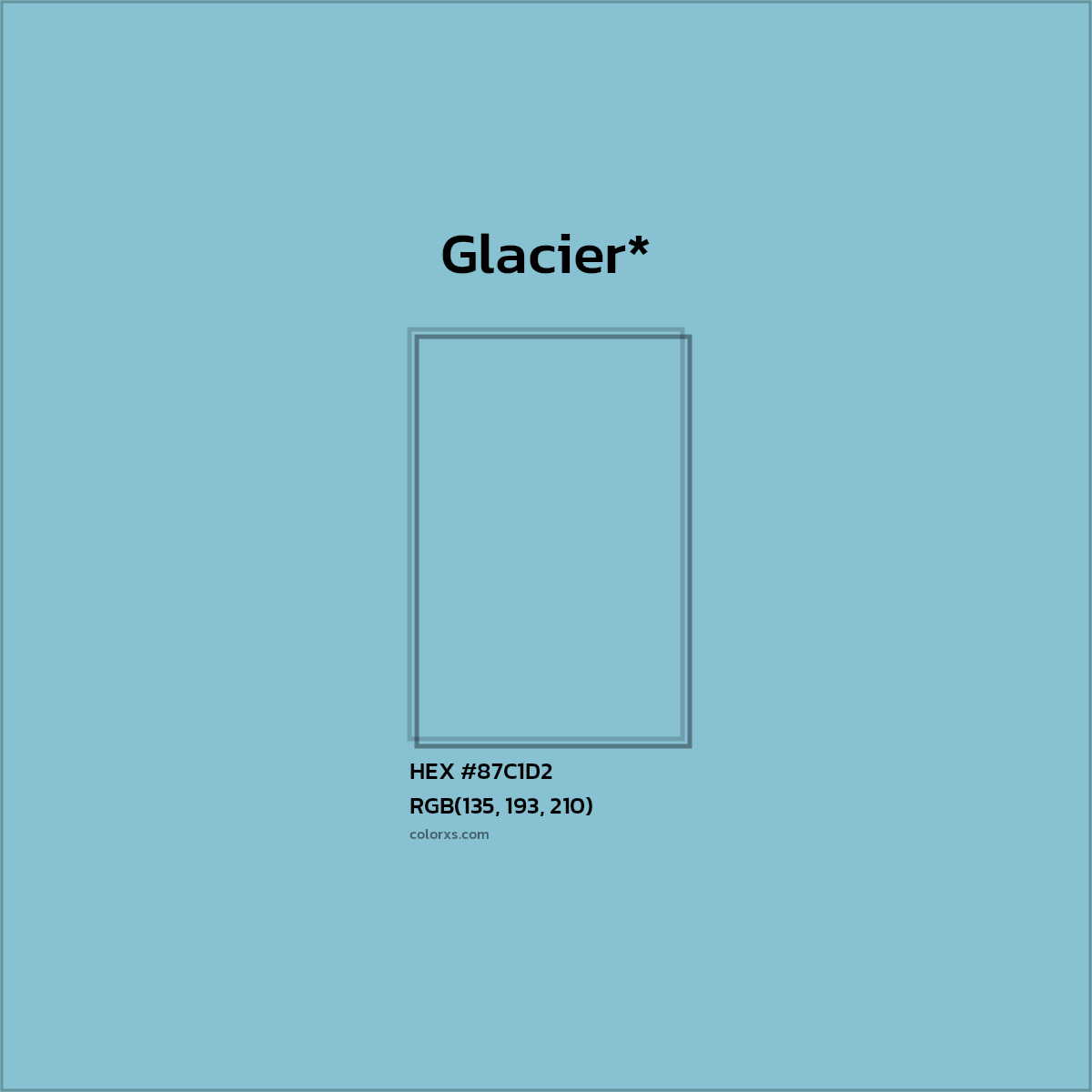 HEX #87C1D2 Color Name, Color Code, Palettes, Similar Paints, Images