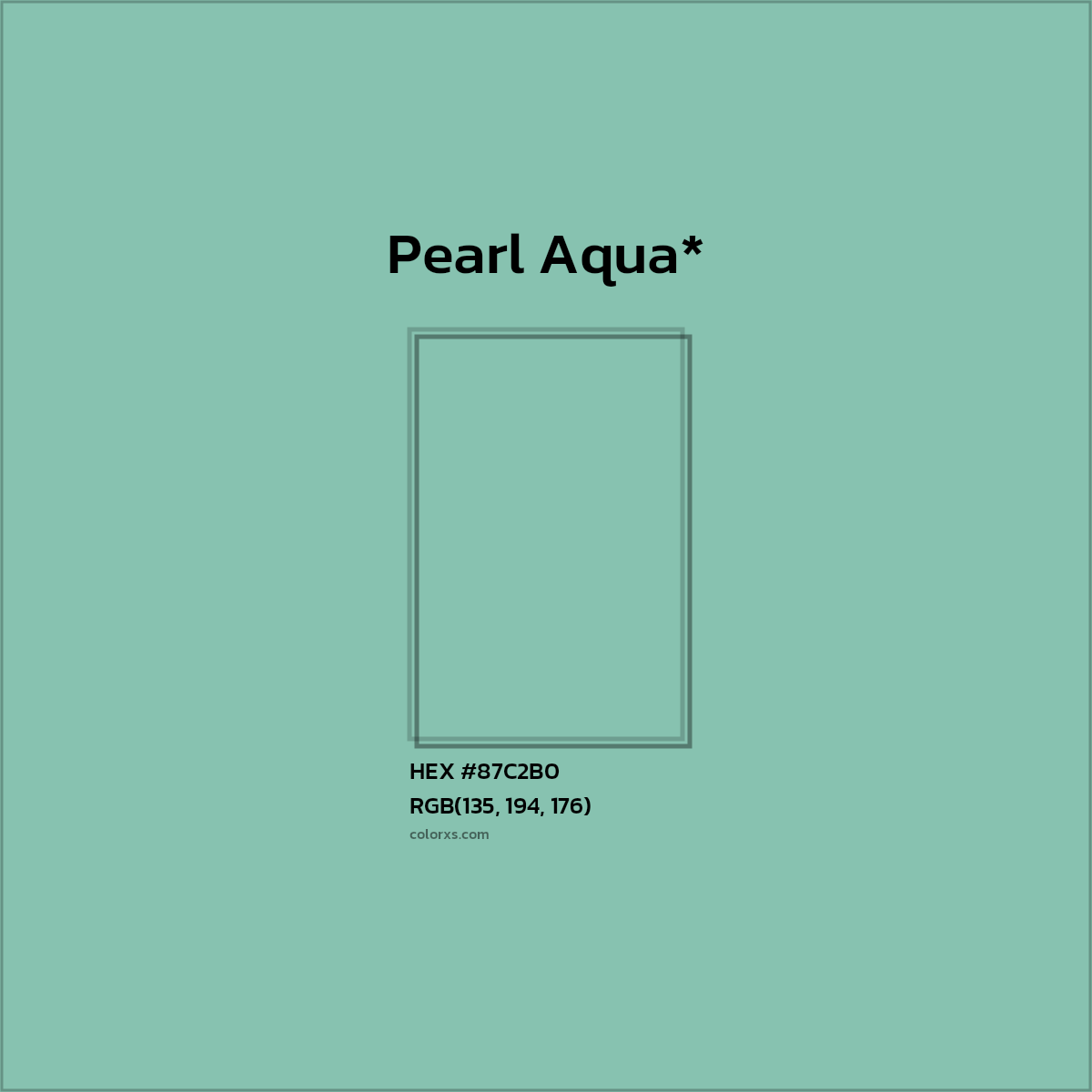HEX #87C2B0 Color Name, Color Code, Palettes, Similar Paints, Images