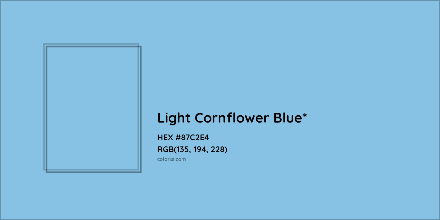 HEX #87C2E4 Color Name, Color Code, Palettes, Similar Paints, Images