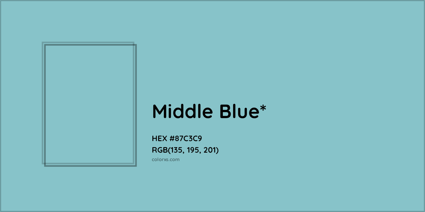 HEX #87C3C9 Color Name, Color Code, Palettes, Similar Paints, Images