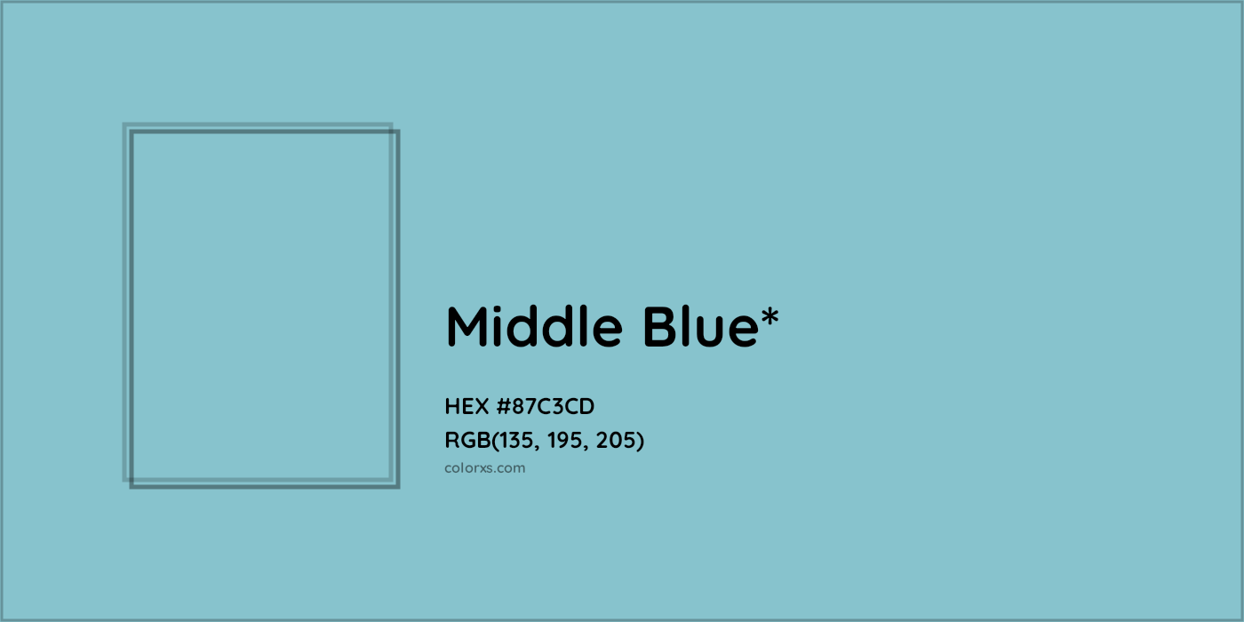 HEX #87C3CD Color Name, Color Code, Palettes, Similar Paints, Images