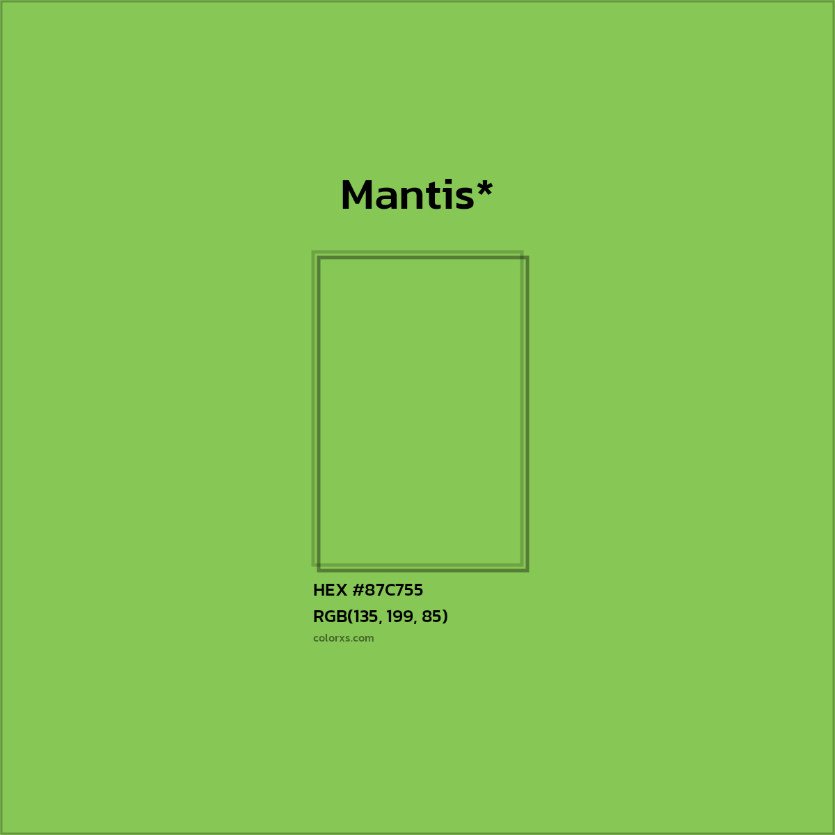 HEX #87C755 Color Name, Color Code, Palettes, Similar Paints, Images