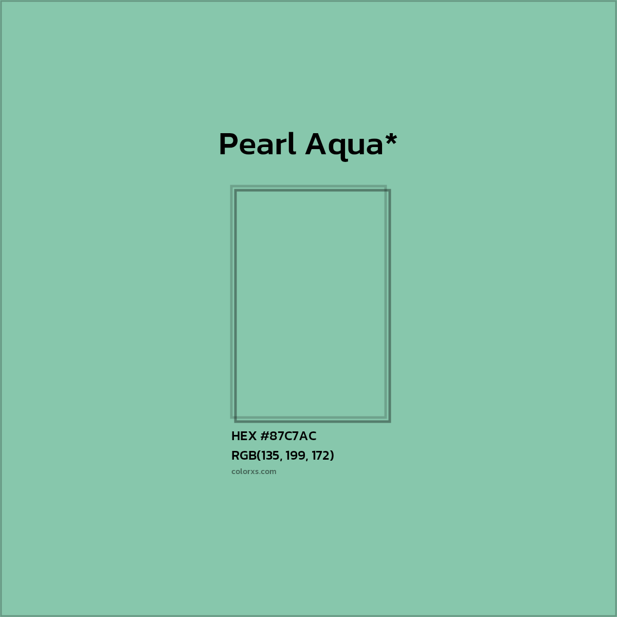 HEX #87C7AC Color Name, Color Code, Palettes, Similar Paints, Images