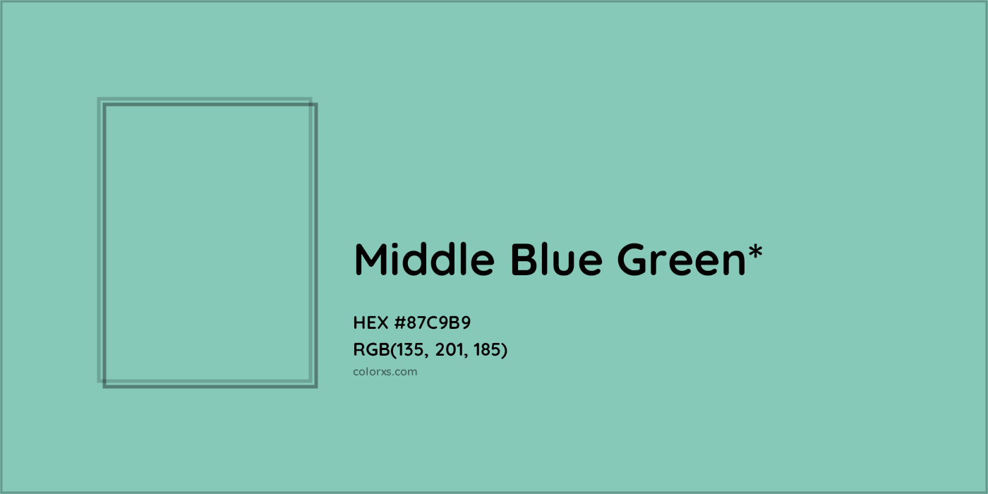 HEX #87C9B9 Color Name, Color Code, Palettes, Similar Paints, Images