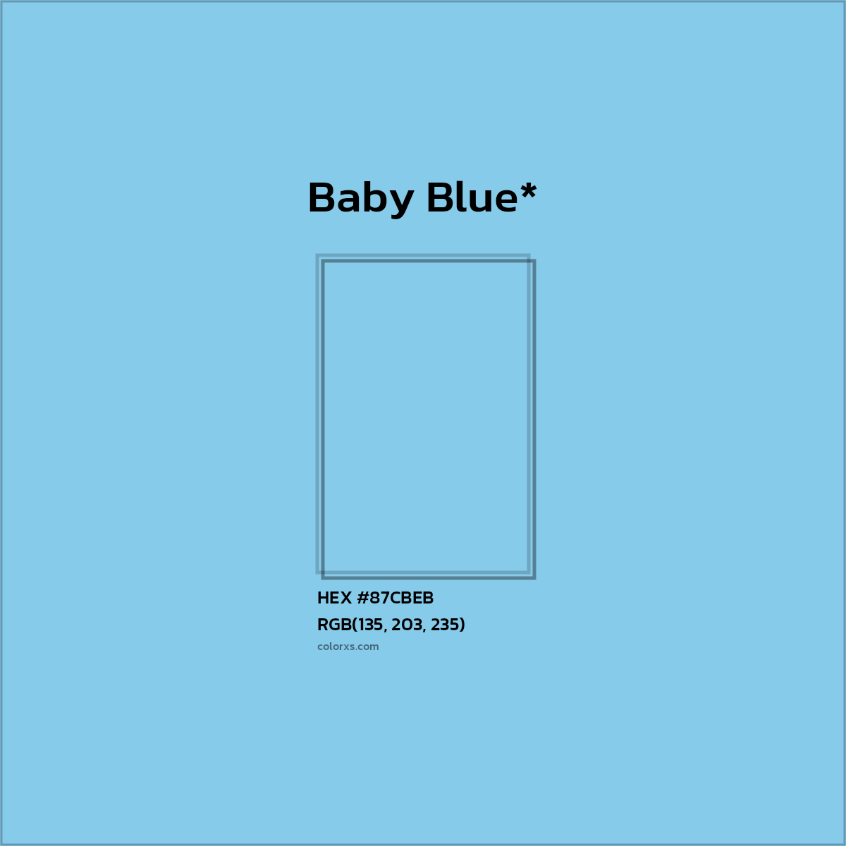 HEX #87CBEB Color Name, Color Code, Palettes, Similar Paints, Images