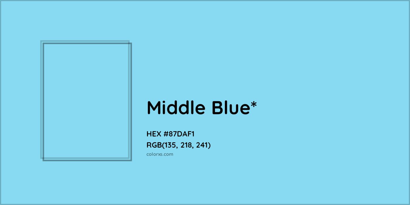 HEX #87DAF1 Color Name, Color Code, Palettes, Similar Paints, Images