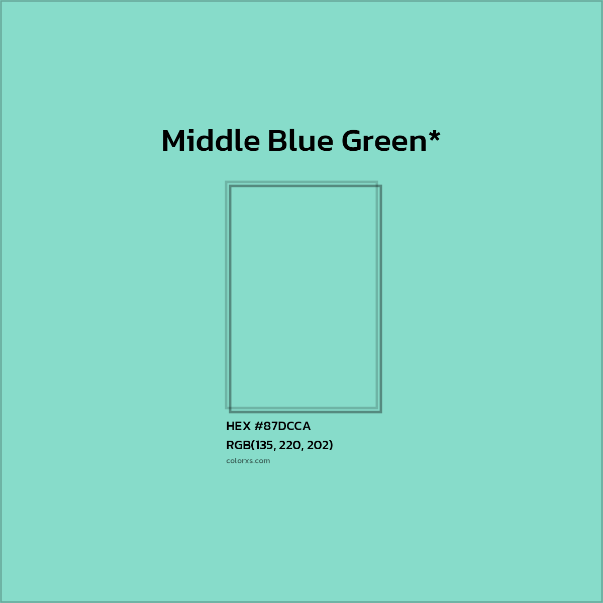 HEX #87DCCA Color Name, Color Code, Palettes, Similar Paints, Images