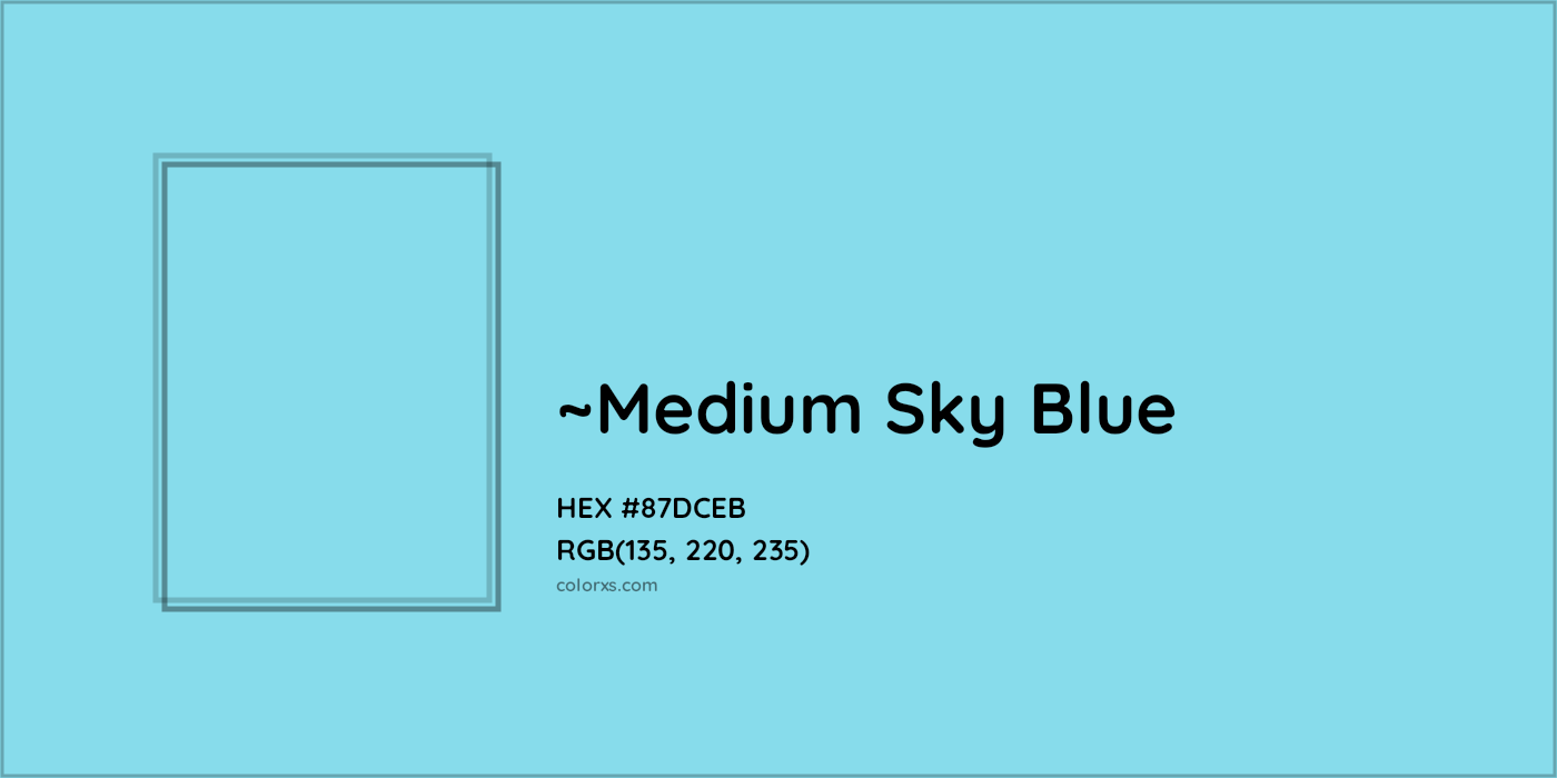 HEX #87DCEB Color Name, Color Code, Palettes, Similar Paints, Images