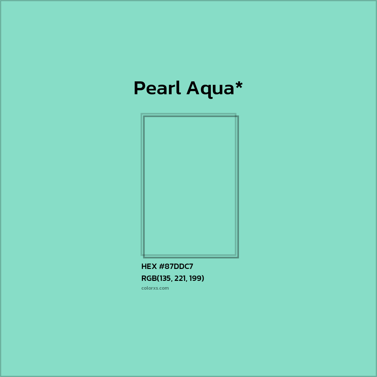 HEX #87DDC7 Color Name, Color Code, Palettes, Similar Paints, Images