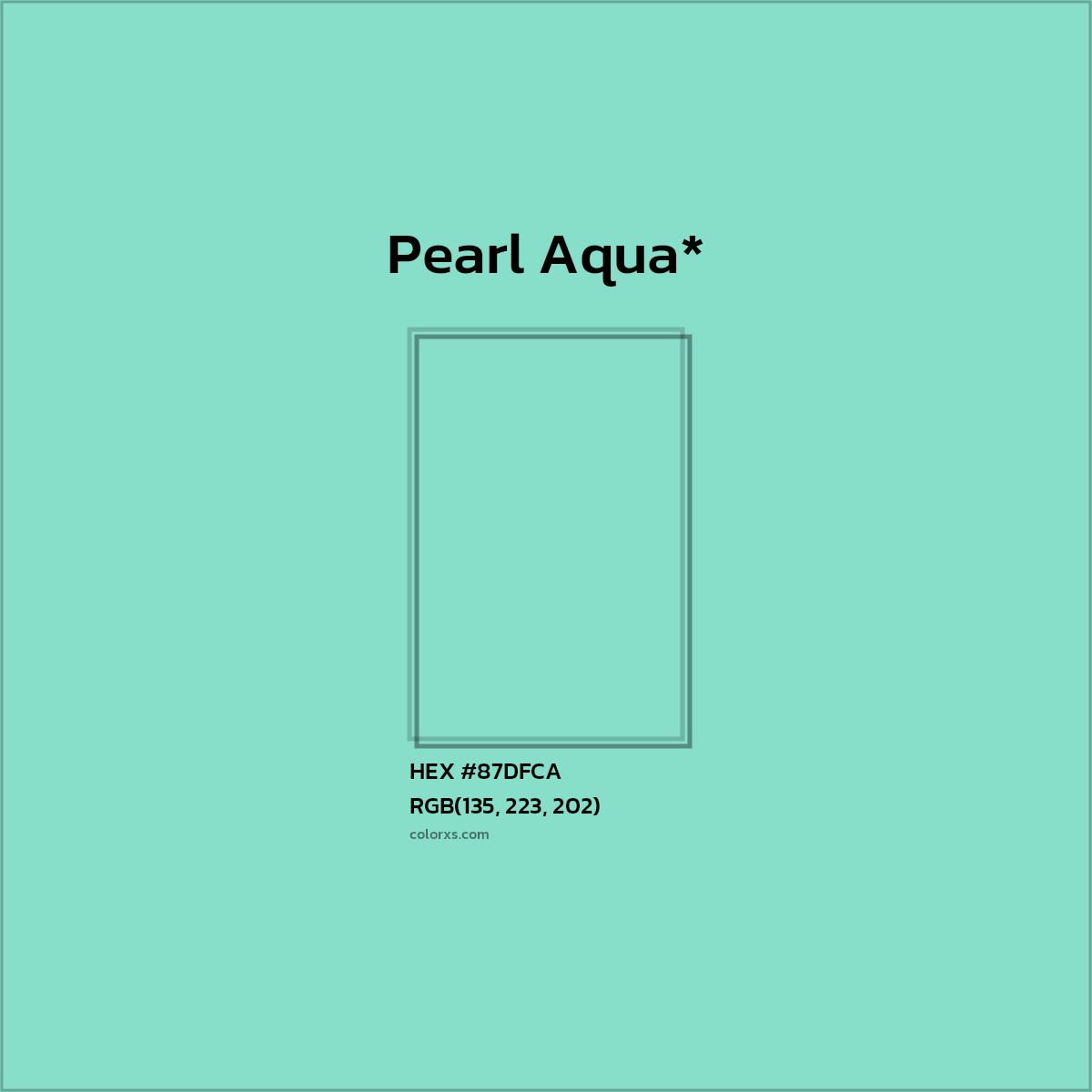 HEX #87DFCA Color Name, Color Code, Palettes, Similar Paints, Images