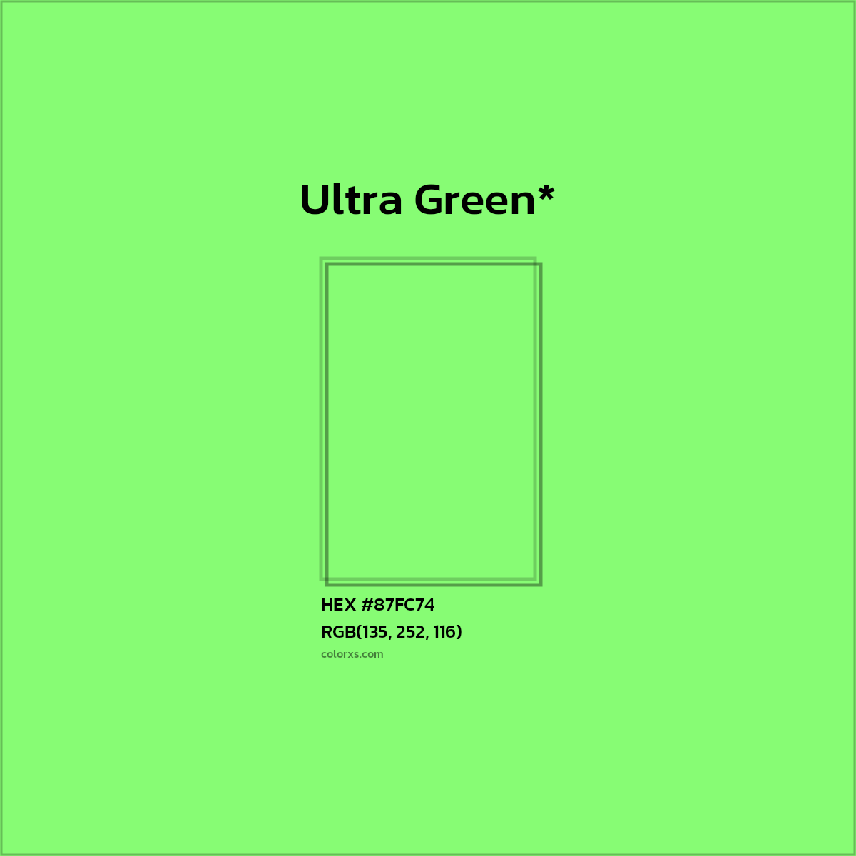HEX #87FC74 Color Name, Color Code, Palettes, Similar Paints, Images