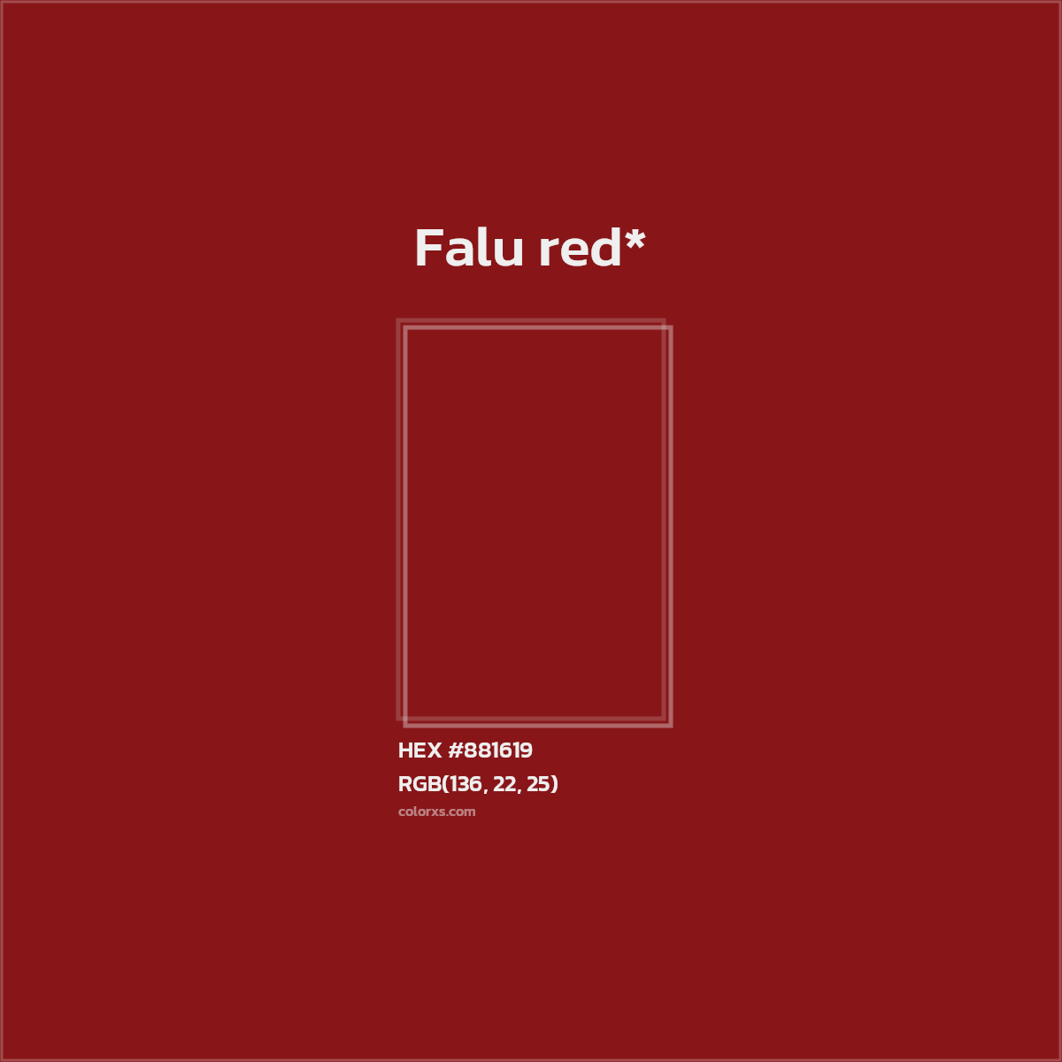 HEX #881619 Color Name, Color Code, Palettes, Similar Paints, Images
