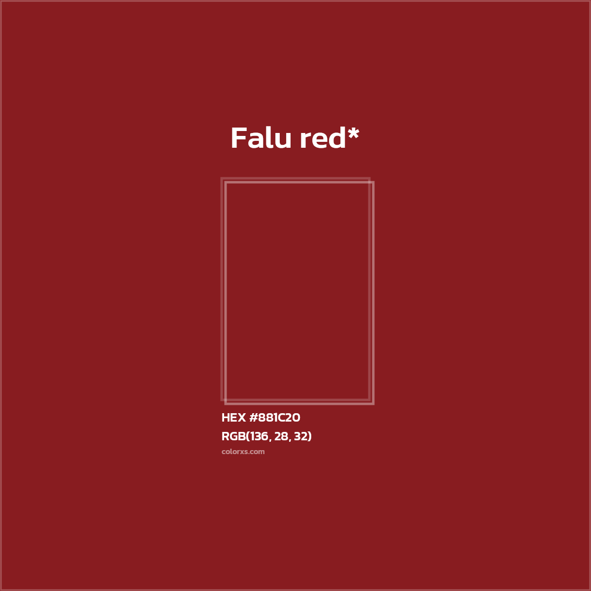 HEX #881C20 Color Name, Color Code, Palettes, Similar Paints, Images