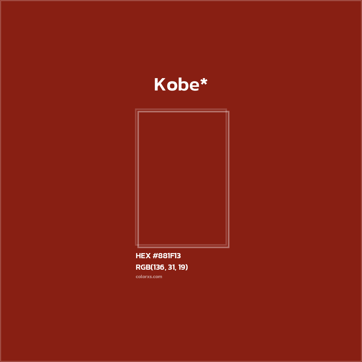 HEX #881F13 Color Name, Color Code, Palettes, Similar Paints, Images