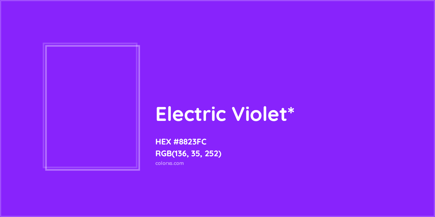 HEX #8823FC Color Name, Color Code, Palettes, Similar Paints, Images