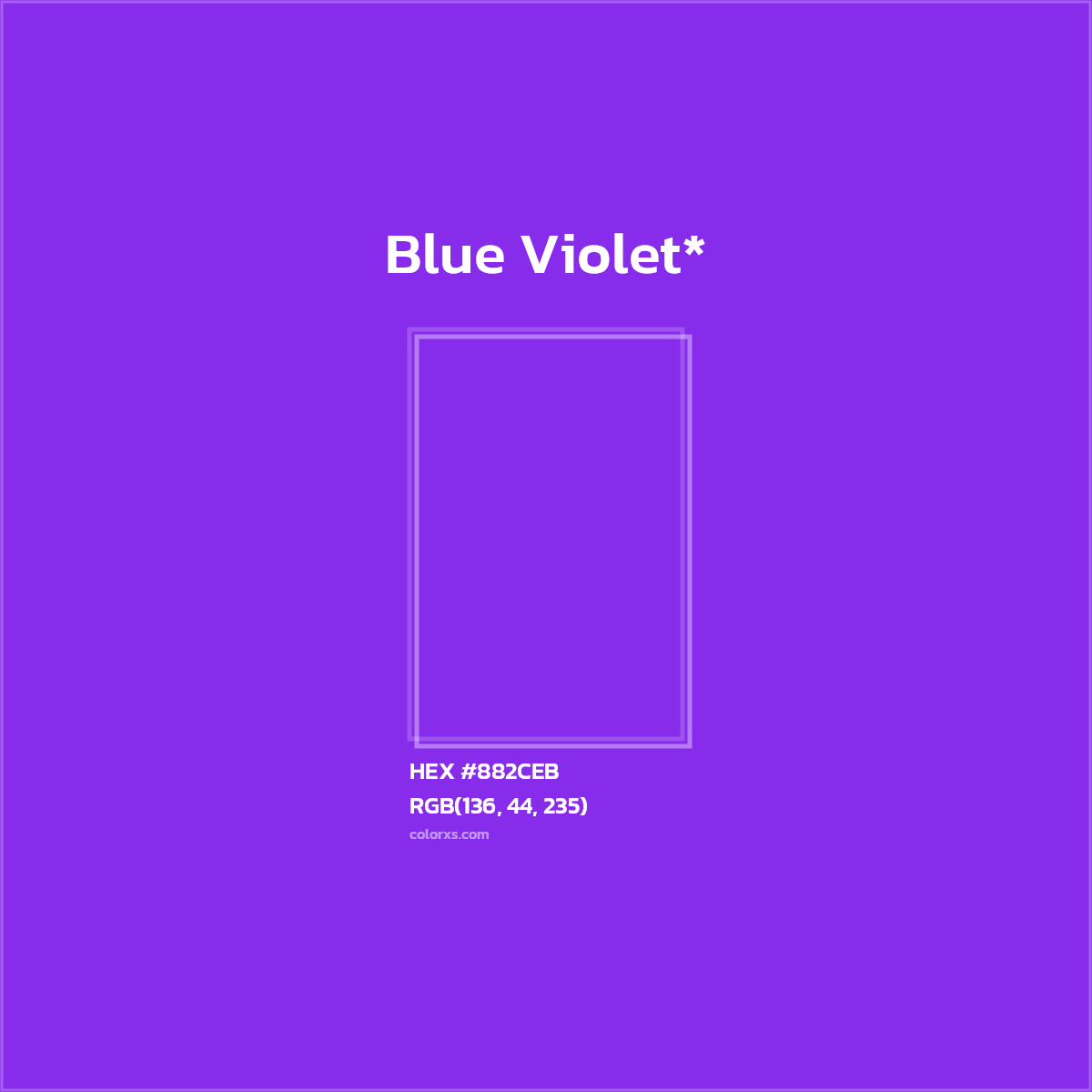 HEX #882CEB Color Name, Color Code, Palettes, Similar Paints, Images
