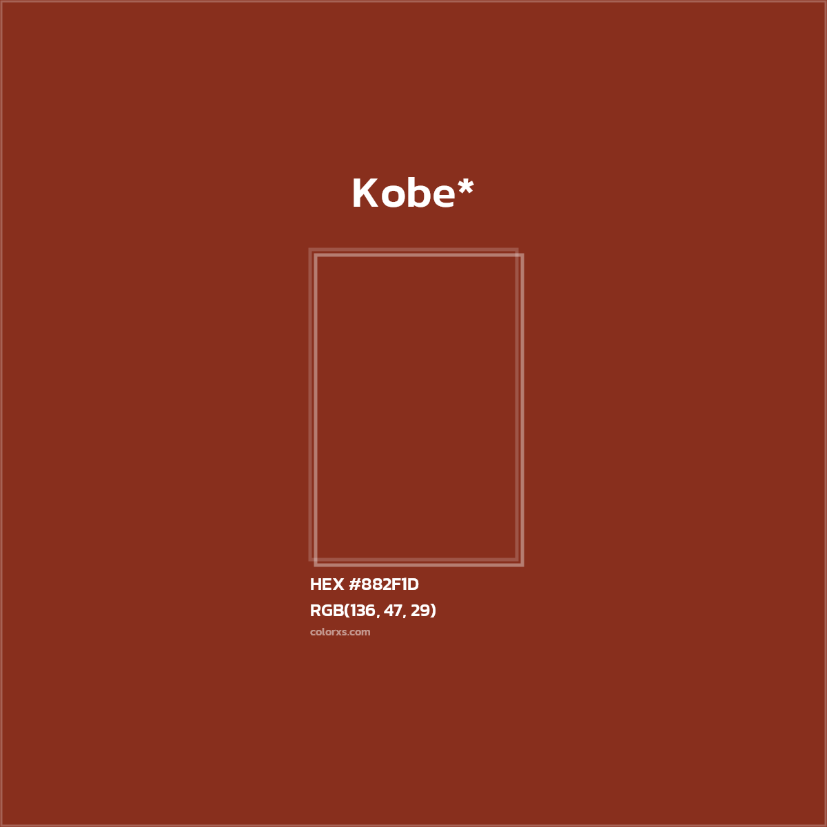 HEX #882F1D Color Name, Color Code, Palettes, Similar Paints, Images