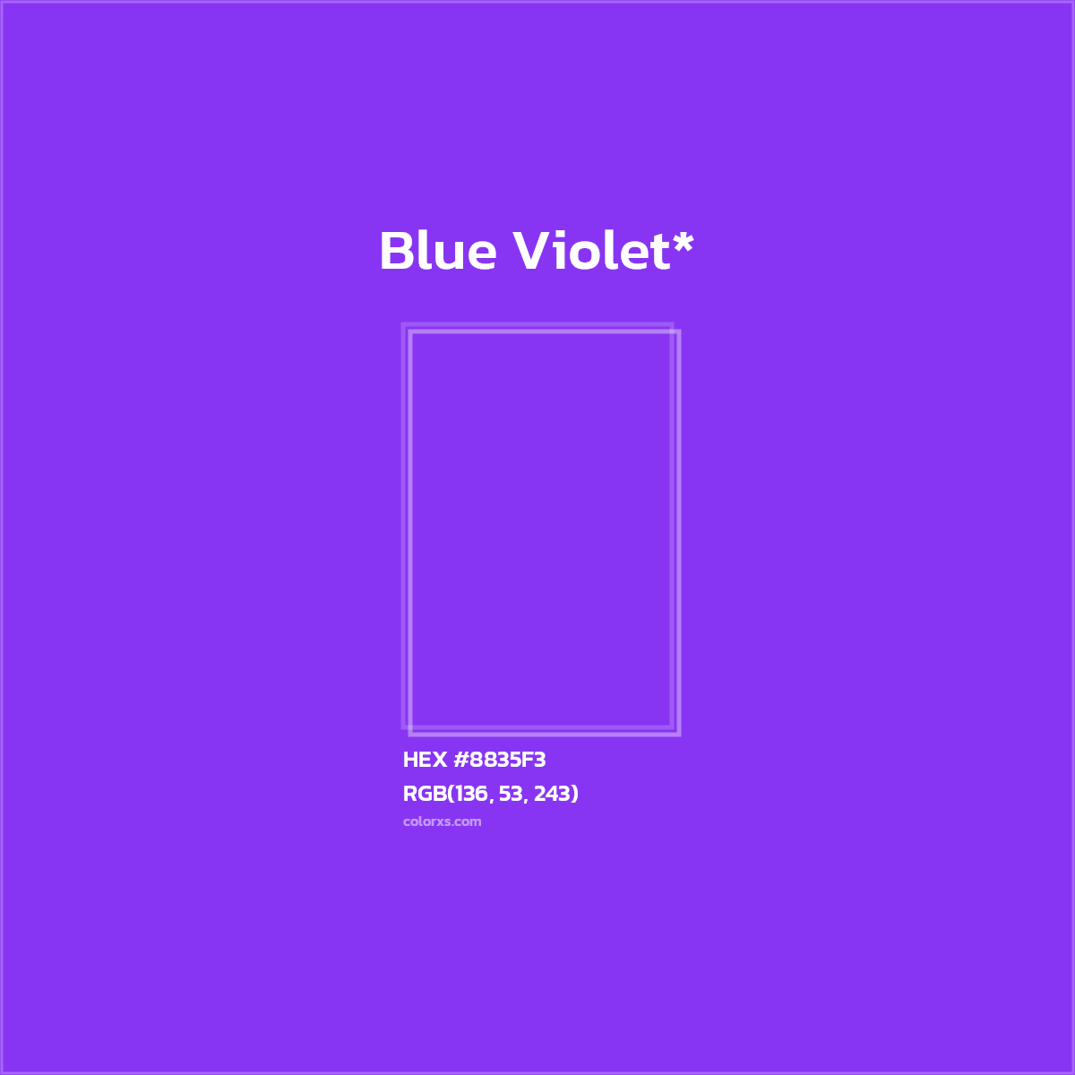 HEX #8835F3 Color Name, Color Code, Palettes, Similar Paints, Images