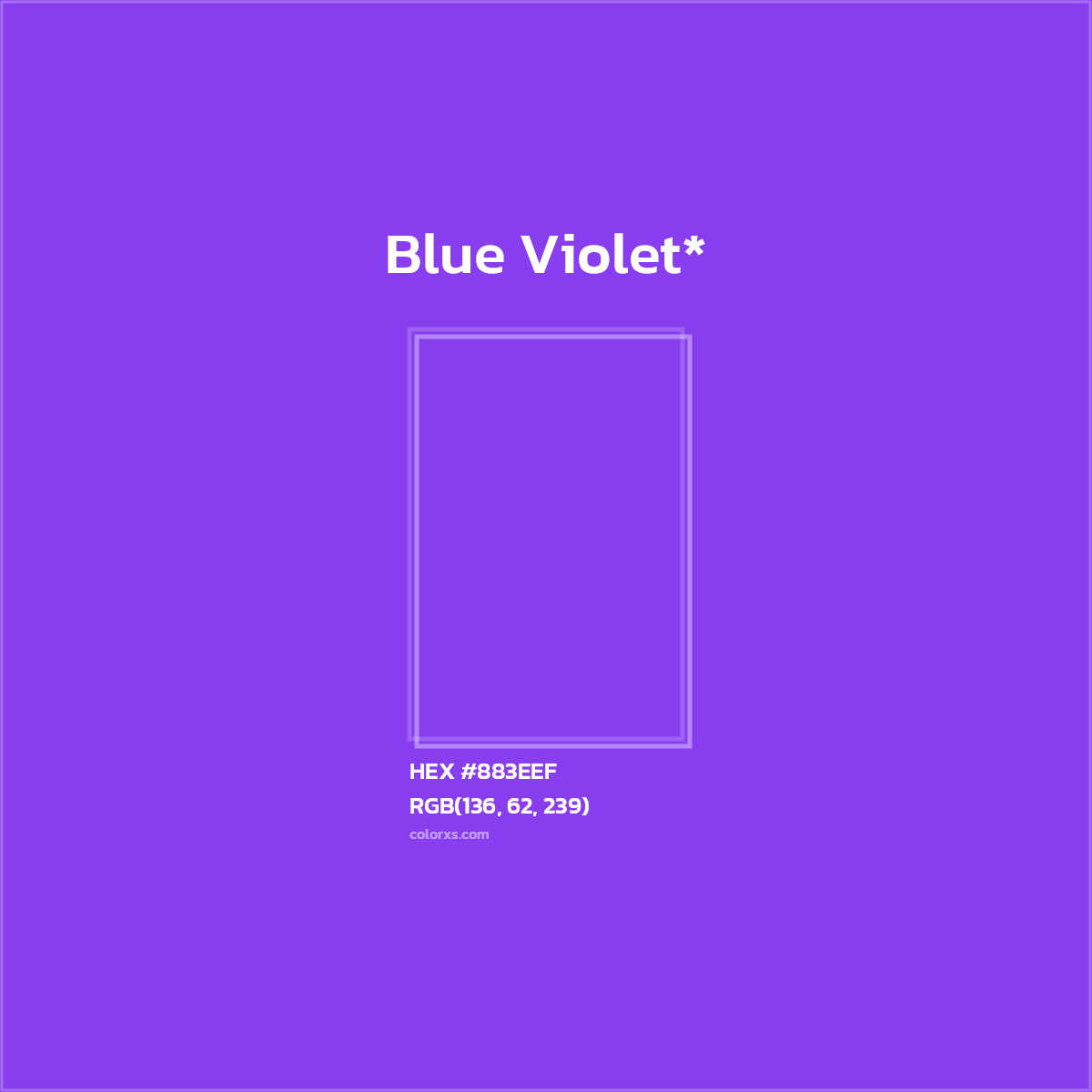 HEX #883EEF Color Name, Color Code, Palettes, Similar Paints, Images