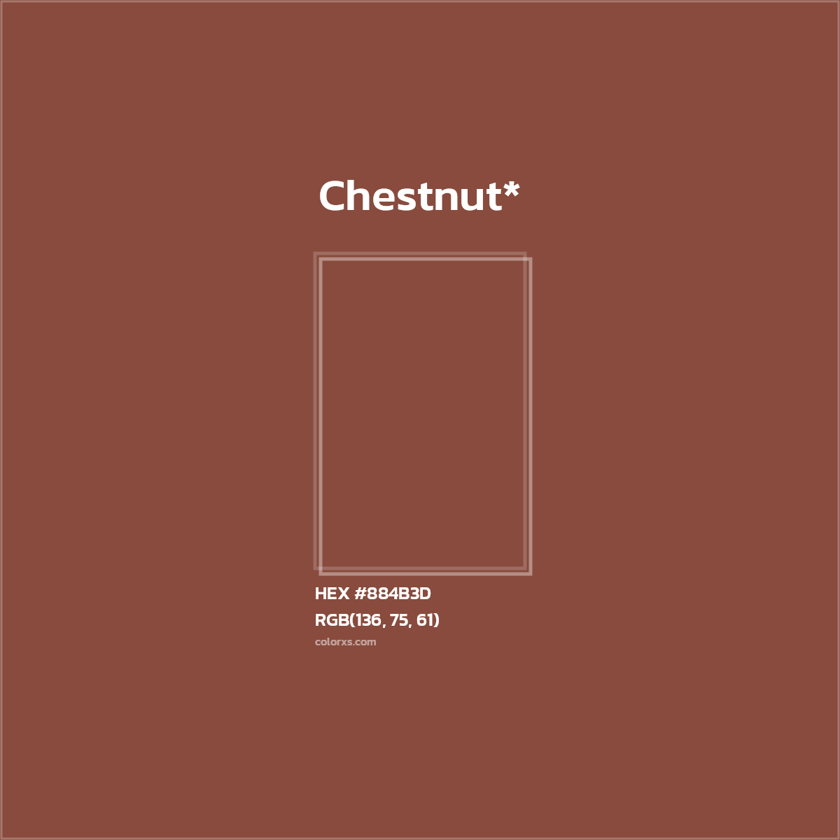 HEX #884B3D Color Name, Color Code, Palettes, Similar Paints, Images