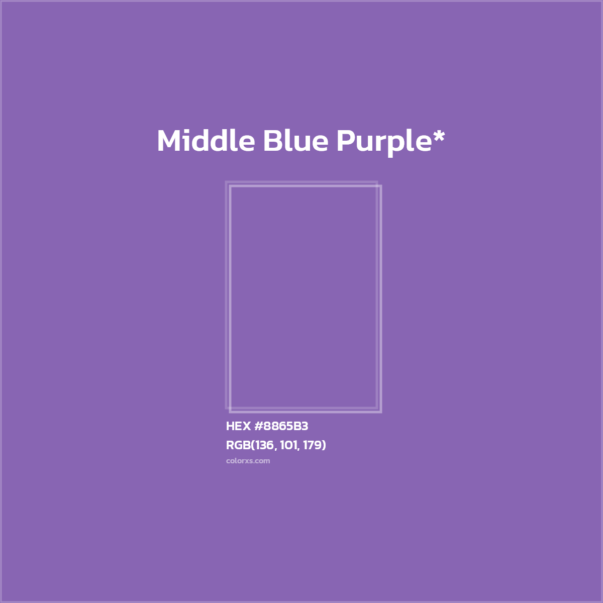 HEX #8865B3 Color Name, Color Code, Palettes, Similar Paints, Images
