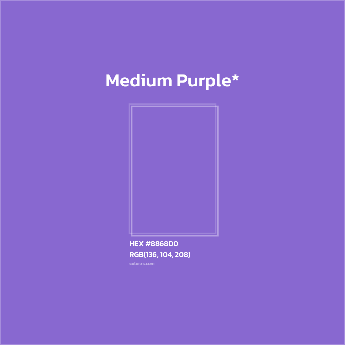 HEX #8868D0 Color Name, Color Code, Palettes, Similar Paints, Images