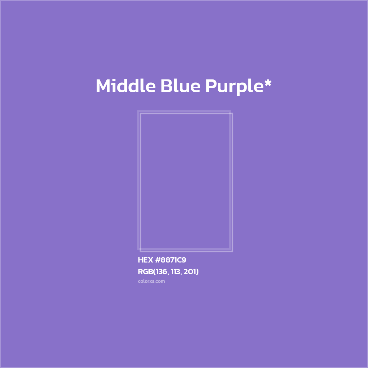HEX #8871C9 Color Name, Color Code, Palettes, Similar Paints, Images