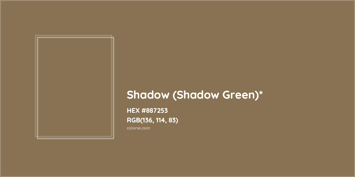 HEX #887253 Color Name, Color Code, Palettes, Similar Paints, Images