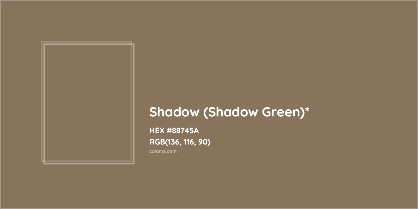 HEX #88745A Color Name, Color Code, Palettes, Similar Paints, Images