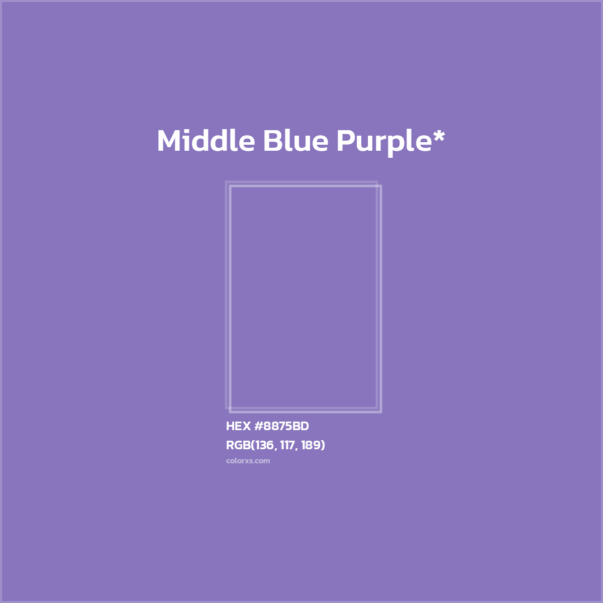 HEX #8875BD Color Name, Color Code, Palettes, Similar Paints, Images