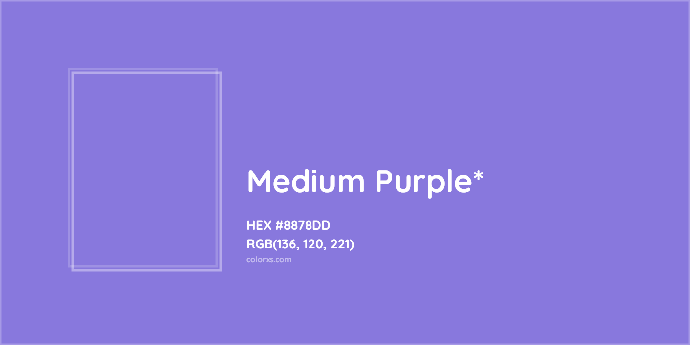 HEX #8878DD Color Name, Color Code, Palettes, Similar Paints, Images