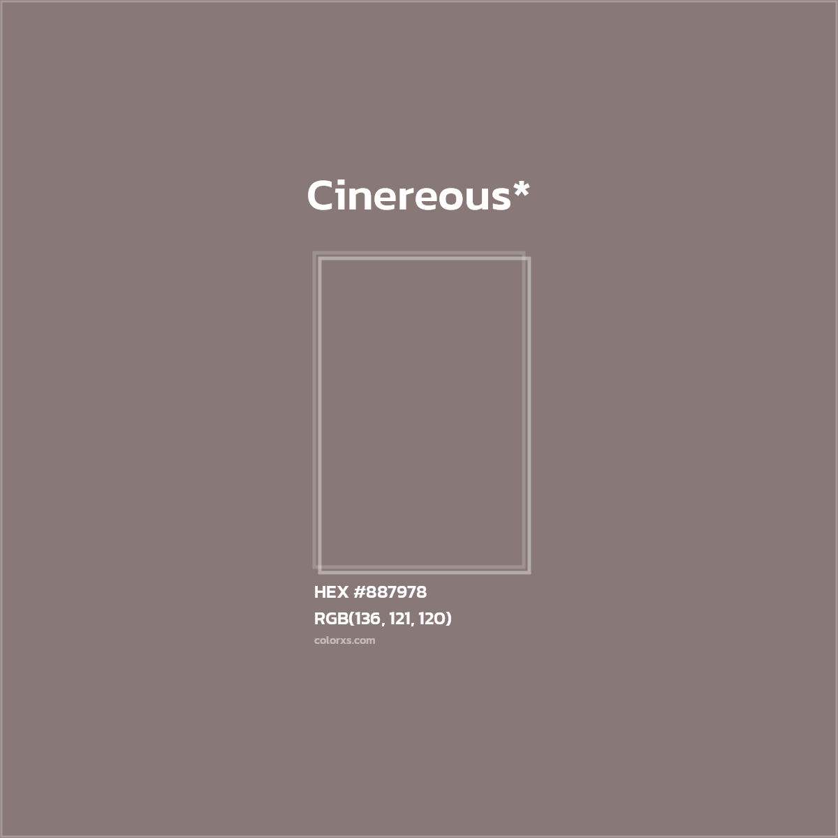 HEX #887978 Color Name, Color Code, Palettes, Similar Paints, Images