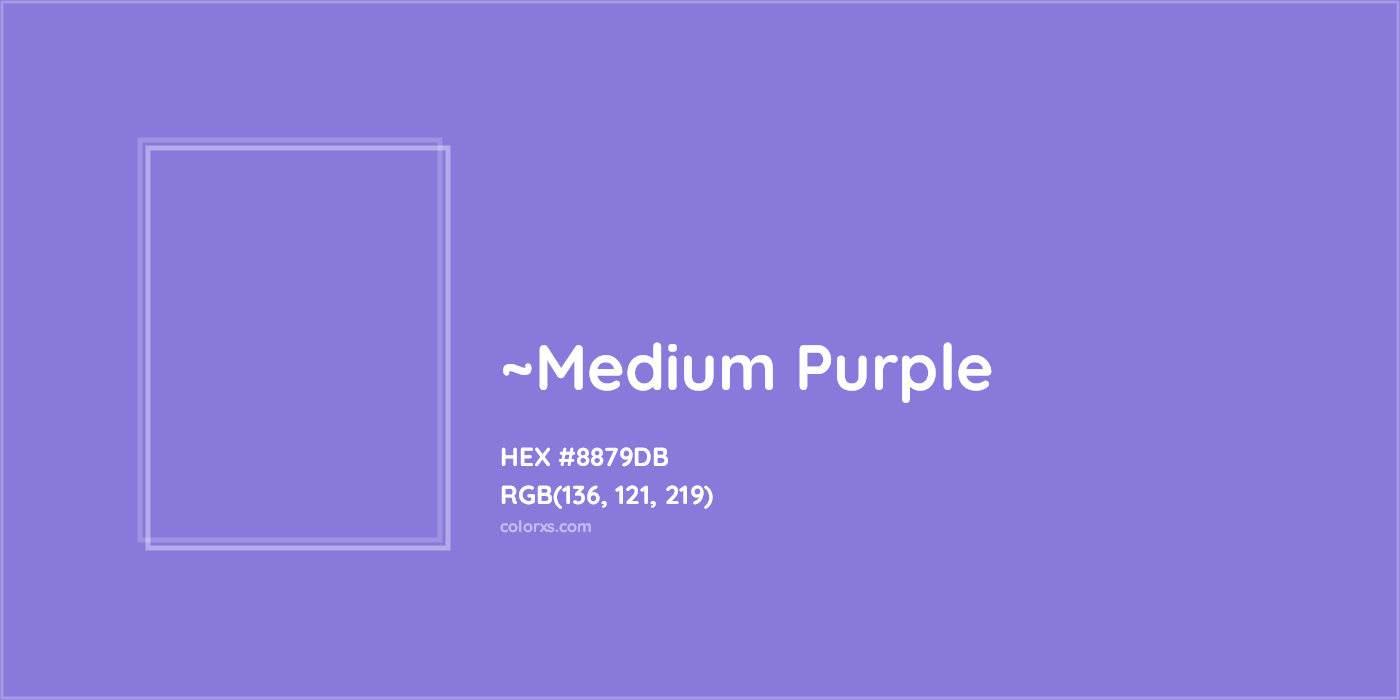 HEX #8879DB Color Name, Color Code, Palettes, Similar Paints, Images