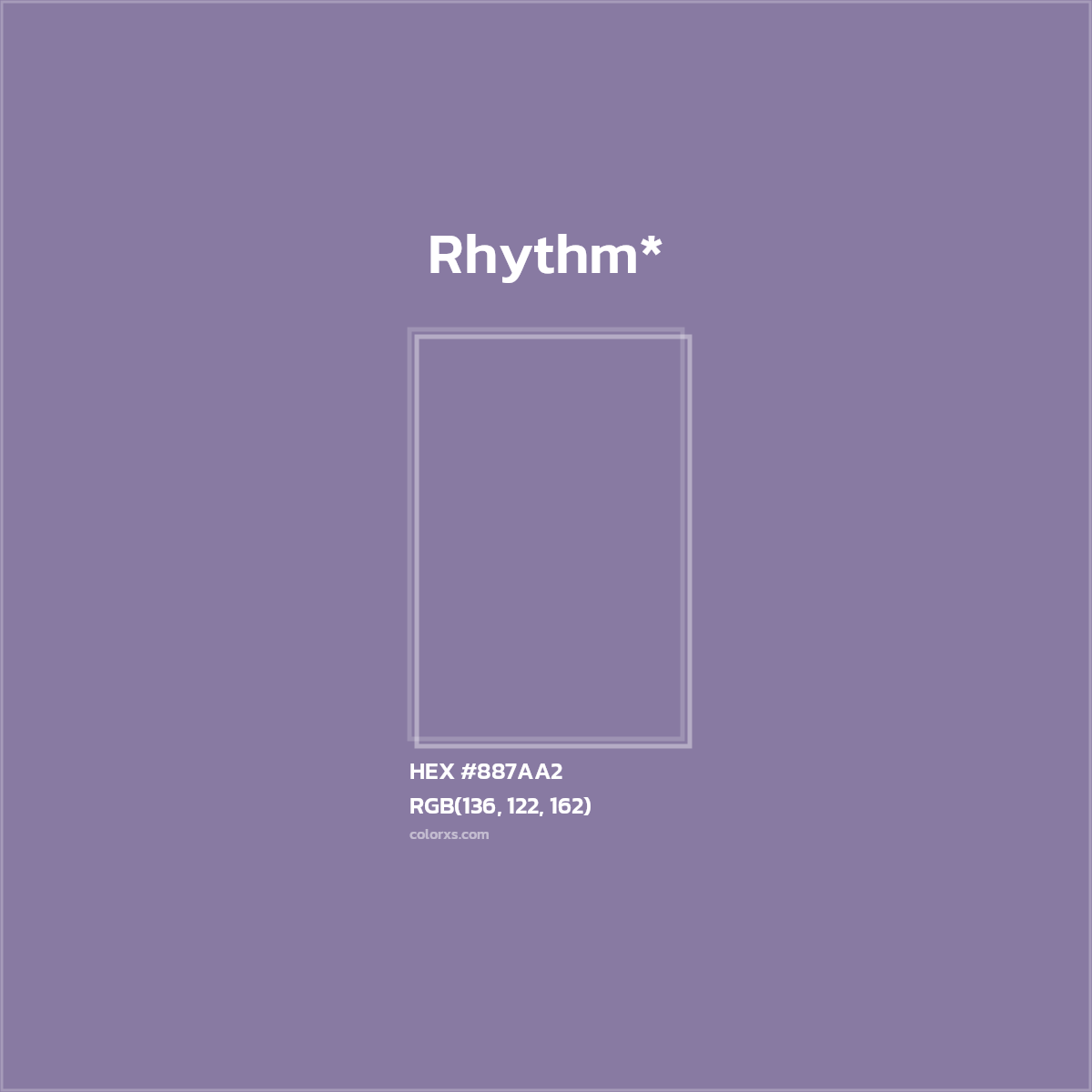 HEX #887AA2 Color Name, Color Code, Palettes, Similar Paints, Images