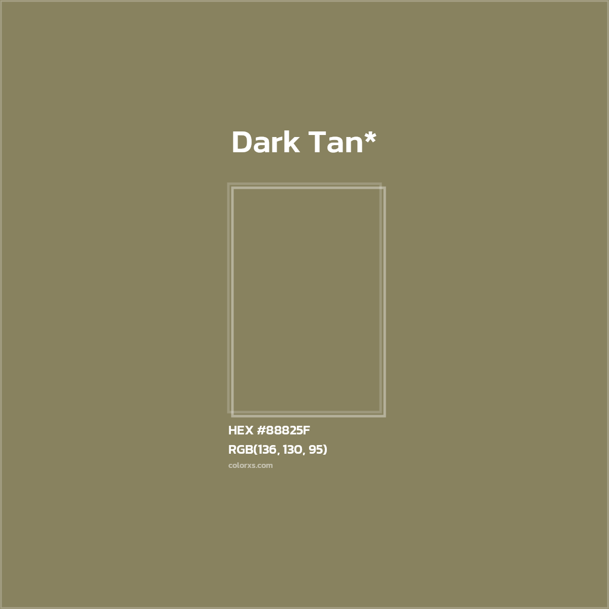HEX #88825F Color Name, Color Code, Palettes, Similar Paints, Images